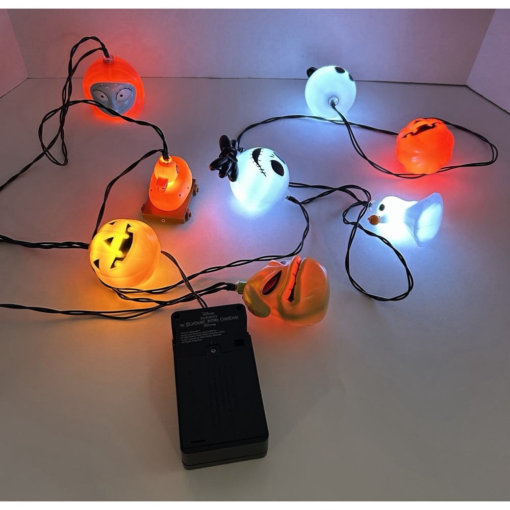 VTG Nightmare Before Christmas/Halloween Musical String Lights Disney 90's